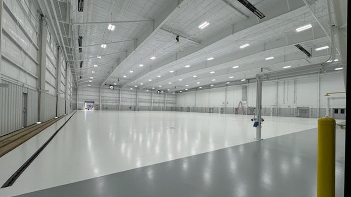 Completed hangar interior, Augusta, Georgia