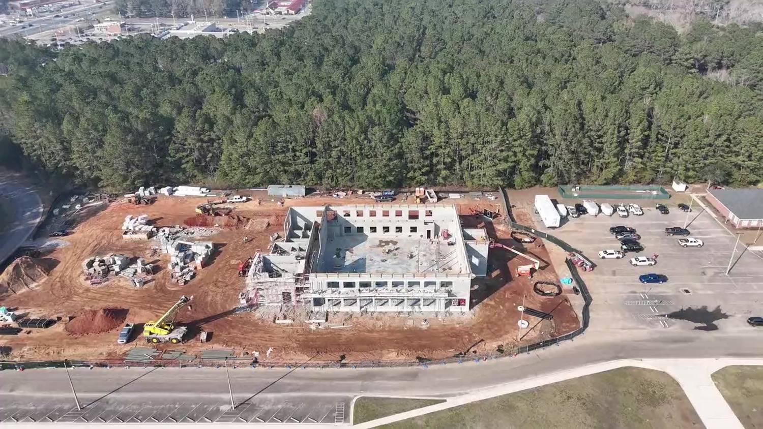 Aerial view of a completed True North project