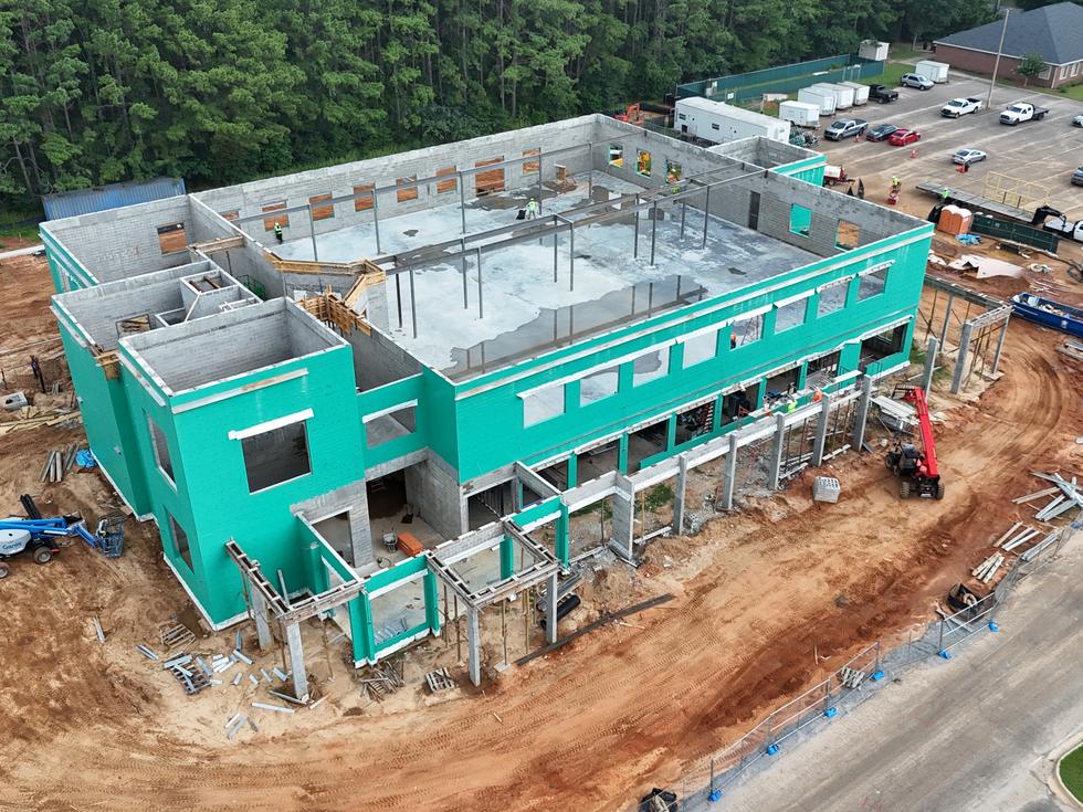 Tax collector's office under construction, Crestview, Florida